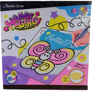 Pintando con lana mariposa