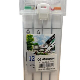 Marcador acrilico doble punta x12