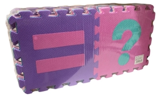 PISO GOMA EVA LETRAS Y NUMEROS COLOR PASTEL 27PZ