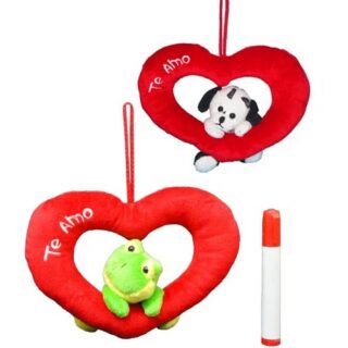 ANIMALES CON CORAZON CALADO 20 CM