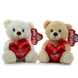 OSITO CORAZON METALIZADO 17 CM