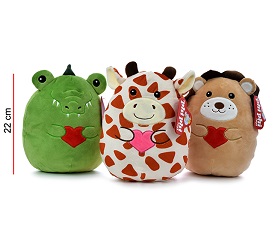 ANIMAL C/ CORAZON 22CM 3 MODELOS
