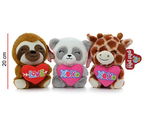 ANIMALES CORAZON XO 18CM