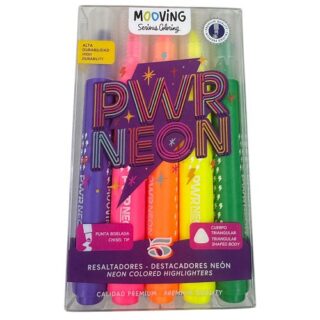 Resaltadores mooving x5 neon