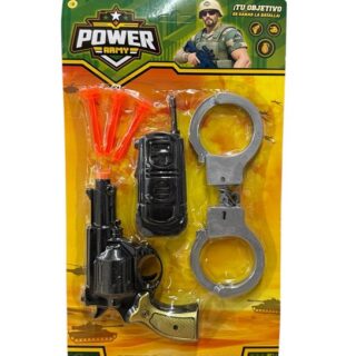 Pistola c/ esposas y radio