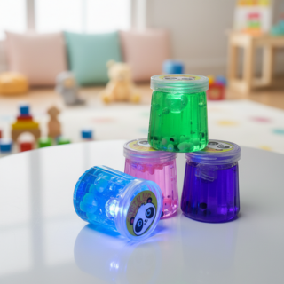 Slime panda con muñeco y luz