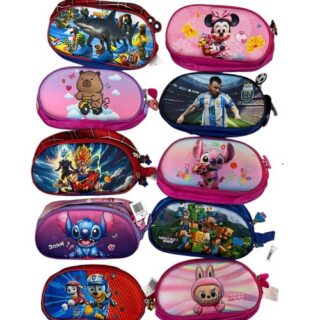 Cartuchera 3D personajes 2 cierres