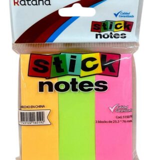 Stick de notas x3 colores