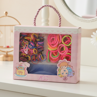 Set colita de pelo c/peine en caja