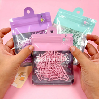 Pack de 70 clips color pastel x 3 cm