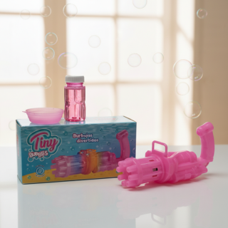 Burbujero pistola a pila en caja 10x20cm