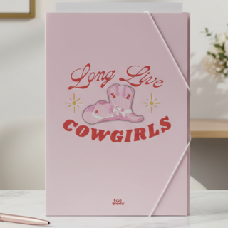 Carpeta 3 solapas c/elastico fantasia FUN WORLD denim cowgirl