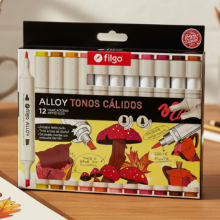 Marcador permanente FILGO ALLOY TONOS CALIDOS X12U