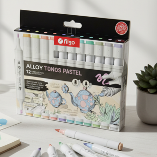 Marcador permanente FILGO ALLOY TONOS PASTEL X12U