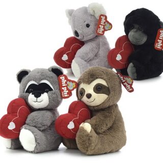 ANIMALES SENTADOS CORAZON 25 CM