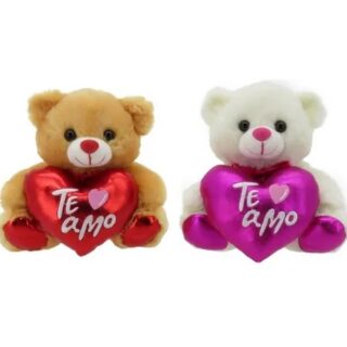OSO C/CORAZON 20CM 2 COLORES