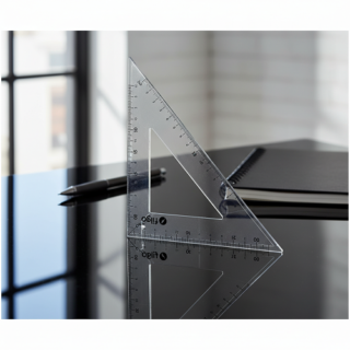 Escuadra acrilico FILGO geox 45° 15cm