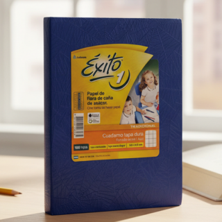 Cuaderno tapa dura n°1 exito x98 hojas cuadriculadas azul