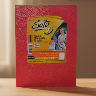 Cuaderno tapa dura n°1 exito x98 hojas cuadriculadas rojo