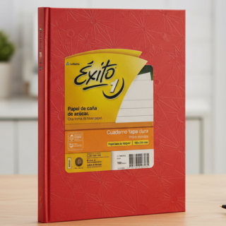 Cuaderno tapa dura n°1 exito x98 hojas rayada rojo