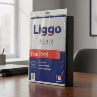 Folio polipropileno LIGGO OFICIO cristal x10un