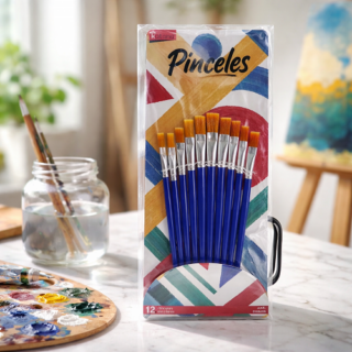 Pinceles KATANA x12 punta chata