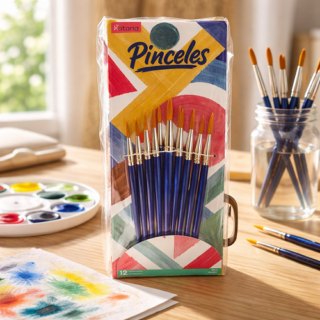 Pinceles KATANA x12 punta redonda