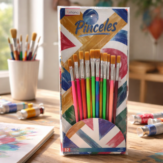 Pinceles KATANA x12 punta chata