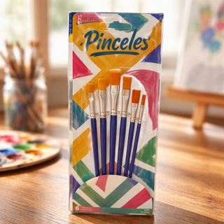 Pinceles KATANA x6 punta chato