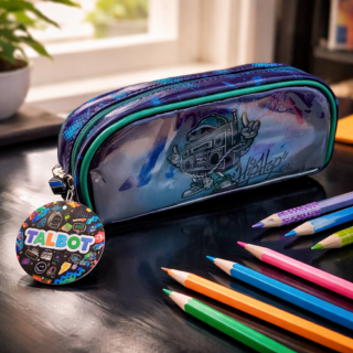 Cartuchera oval REBEL 1 cierre