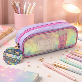 Cartuchera oval GOOD LUCK 1 cierre