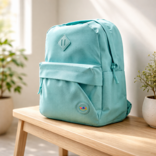 Mochila espalda TALBOT mini classicas lisa VERDE AGUA 30CM