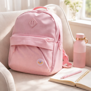 Mochila espalda TALBOT mini clasicas lisa ROSA FRESCO 30CM