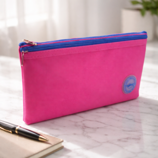 Cartuchera canopla TALBOT RANDOM FUCSIA 2 cierre