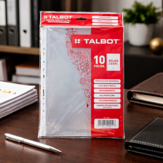 Folio OFICIO polipropileno TALBOT x10 OPP