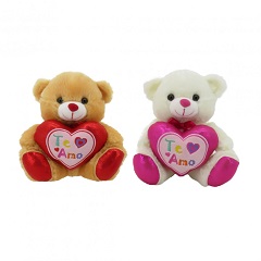 OSO C/CORAZON 23CM 2 COLORES
