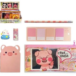 Set cartuchera canopla TALBOT c/accesorios animalito