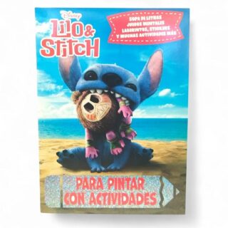 Libro actividades y para pintar c/stickers STITCH
