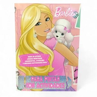 Libro actividades y para pintar c/stickers BARBIE