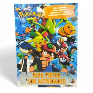 Libro actividades y para pintar c/stickers POKEMON