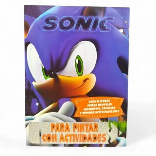Libro actividades y para pintar c/stickers SONIC