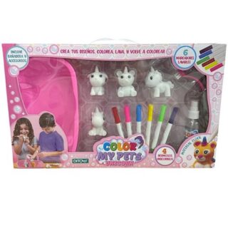 Mascotas para colorear rosa