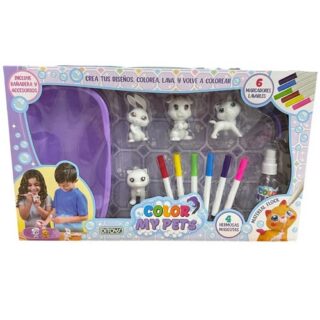 Mascotas para colorear violeta