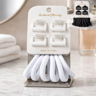 Set de 6 colita + 4 mini broche de pelo