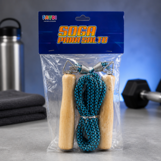 Soga de saltar mango madera en bolsa