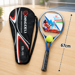 Raqueta de tenis x1 c/pelota 67cm