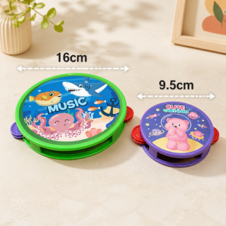 Panderetas x2 (16cm y 9.5cm) en bolsa