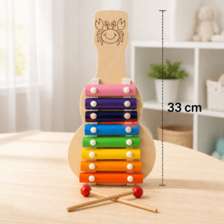 Guitarra xilofon de madera 33cm en bolsa