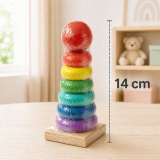 Torre apilable de madera 14cm