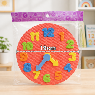 Reloj goma eva 19cm en bolsa